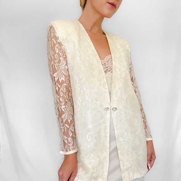 💔SOLD💔 Deadstock Vintage Lace Blazer - Picture 4 of 4